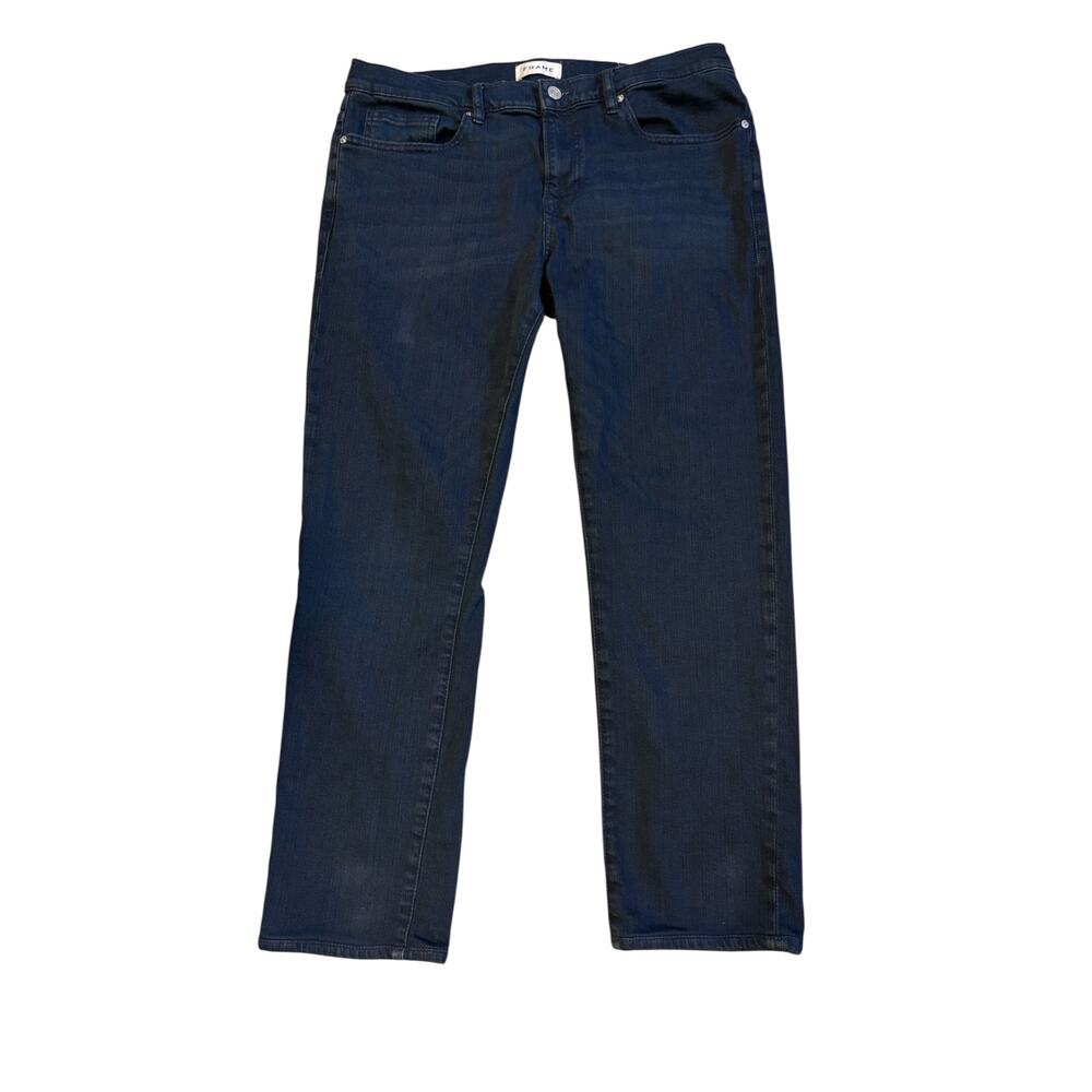 Frame L' Homme Slim Fit  Jeans In Placid Sz 34 Denim Mid Rise Casual Streetwear